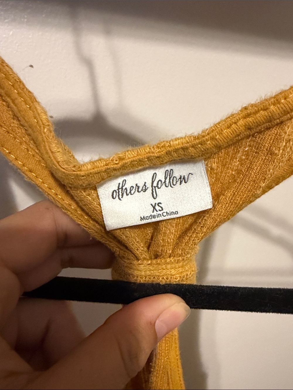 Others Follow Mustard Ribbed Button-Back Tank - Picture 2 of 3
